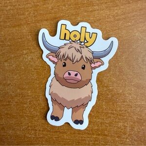 Cute Highland‎ Cow Sticker